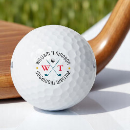 Balles De Golf Créer un monogramme de Golfeur Cool élégant