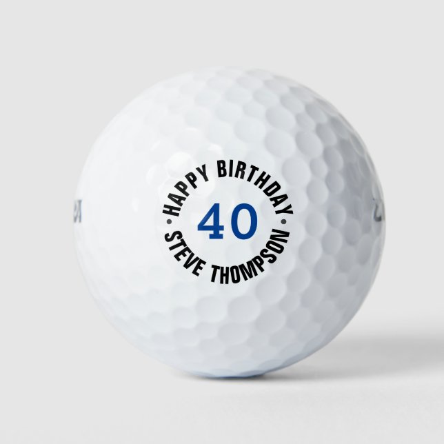Balles De Golf Créez votre propre cadeau d'anniversaire heureux (Devant)