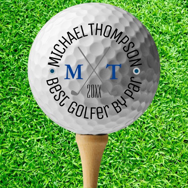 Balles De Golf Créez votre propre meilleur monogramme de golfeur (Create Your Own Best Golfer Monogram Golf Balls)