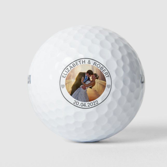 Balles De Golf Créez votre propre photo Mariage personnalisée (Devant)