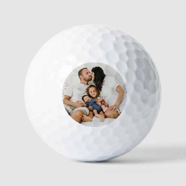Balles De Golf Créez votre propre photo personnalisée de famille (Recto)