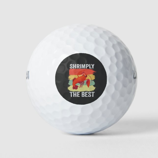 Balles De Golf Crevettes amusantes Coquillages Gardez-le Crevette (Devant)