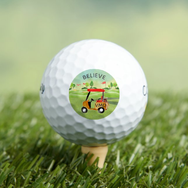 Balles De Golf Croire est le panier clé Greens Monogramme (T-shirt Insitu)