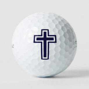 Balles De Golf Croix chrétienne bleue différentes variantes