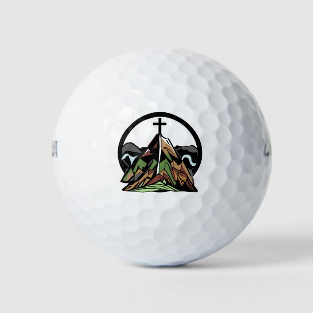 Balles De Golf Croix chrétienne vieille rude (Devant)