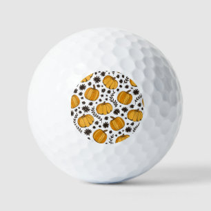 Balles De Golf Croquis citrouilles : motif sans couture dessiné à