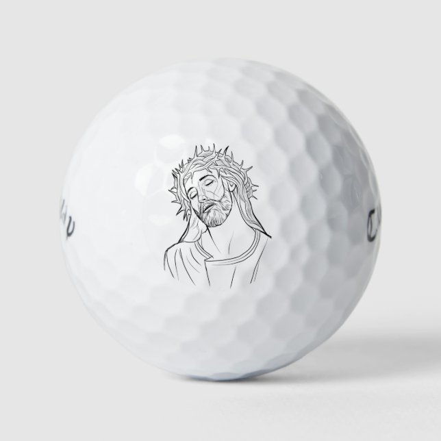 Balles De Golf Croquis Jésus (Devant)