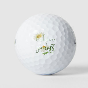 Balles De Golf Croyez en vous-même citez des guillemets