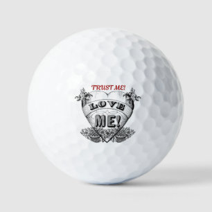 Balles De Golf croyez-moi, aimez-moi, simple valentines classique
