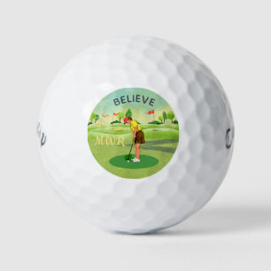 Balles De Golf Croyez-vous est Key Cart Greens Monogramme