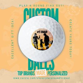 Balles De Golf Custom #1 Dad Gift For Fathers Titleist Pro V1