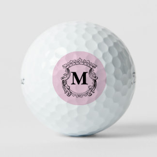Balles De Golf Custom Elegant Monogram Crest