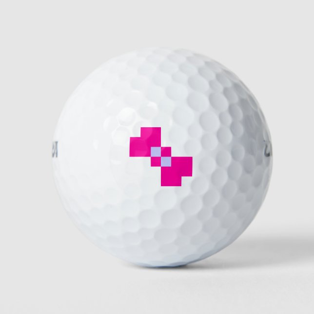Balles De Golf Cute 8 bits Pixel Bow (Devant)