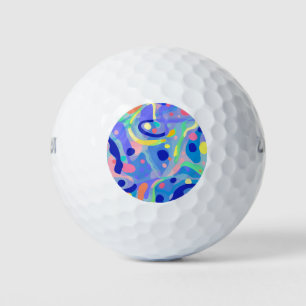 Balles De Golf Cute Abstrait Pastel Neon Motif répétitif
