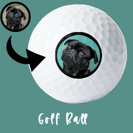 Balles De Golf Cute Black Pug Face Charm | Unique Custom Dog Love