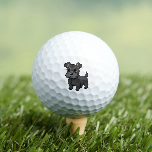 Balles De Golf Cute Black Scottish Terrier Dog (T-shirt Insitu)