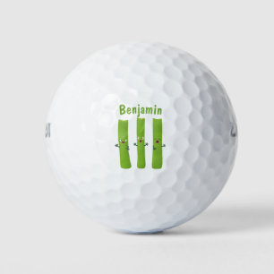 Balles De Golf Cute céleri bâtons trio caricature légumes