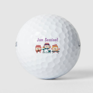 Balles De Golf Cute confiture session dessin animé musicien humou