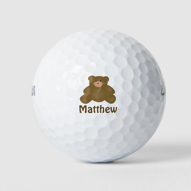 Balles De Golf Cute Cudly Brown bébé Teddy Bear Cub (Devant)