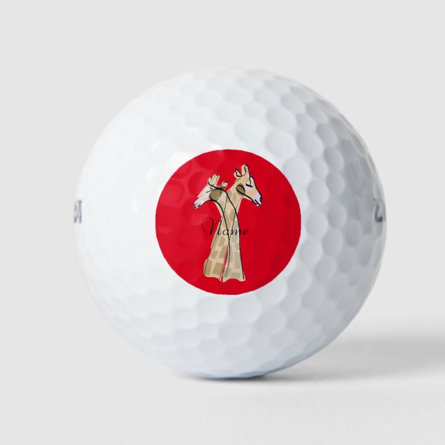 Balles De Golf Cute Giraffe Couple Thunder_Cove (Devant)
