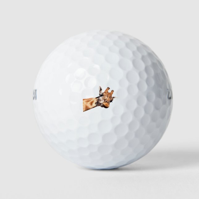 Balles De Golf Cute Giraffe Portrait (Devant)