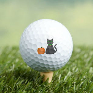 Balles De Golf Cute Halloween Chat et Citrouille