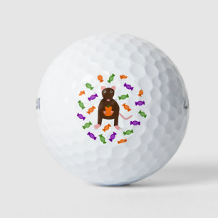 Balles De Golf Cute Halloween Rat et Citrouille