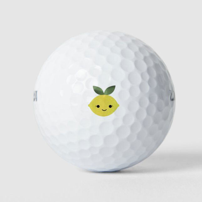 Balles De Golf Cute Kawaii Lemon (Devant)