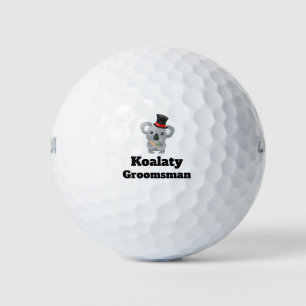 Balles De Golf Cute Koala Pun Koalaty Groomsman