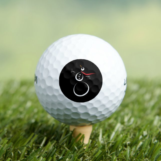 Balles De Golf Cute motoneige hiver Noir (T-shirt Insitu)