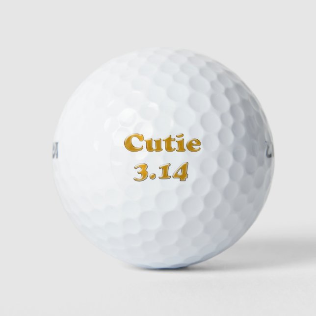 Balles De Golf Cutie 3,14 Pi Jour Coeur rose (Devant)