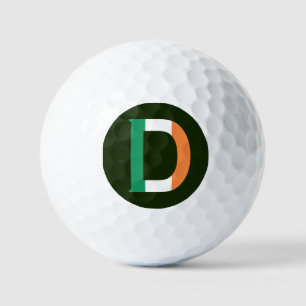 Balles De Golf D Monogramme superposé sur Irish Flag va gbcnt