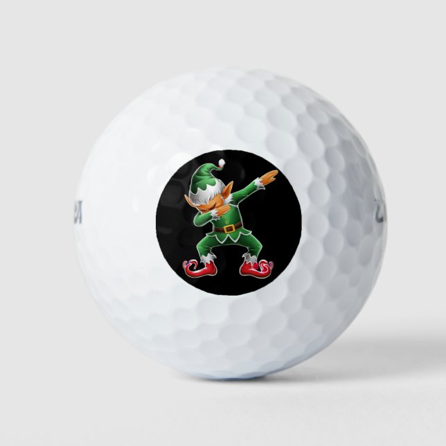 Balles De Golf Dabbing Elf Costume de Noël Escouade Noël Noël Noë (Devant)