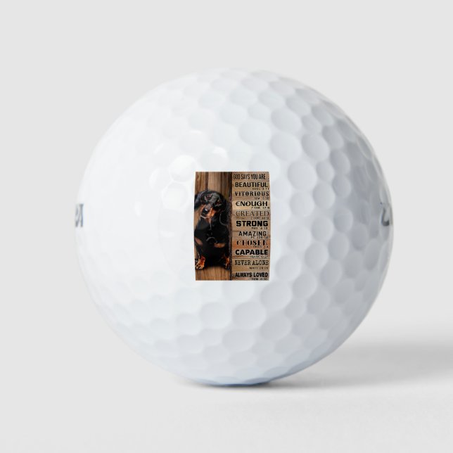 Balles De Golf Dachshund Dieu Dit Que Vous Êtes (Devant)