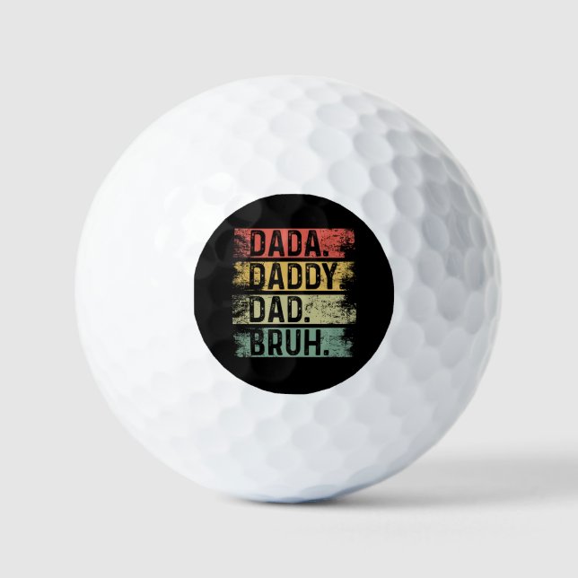 Balles De Golf Dada. Papa. Fête des pères Golf Balls (Recto)