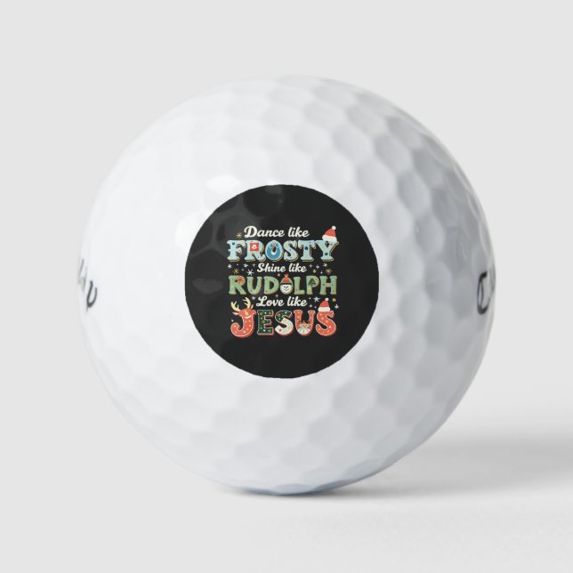 Balles De Golf Danse Comme Frosty Shine Comme Rudolph Love (Devant)