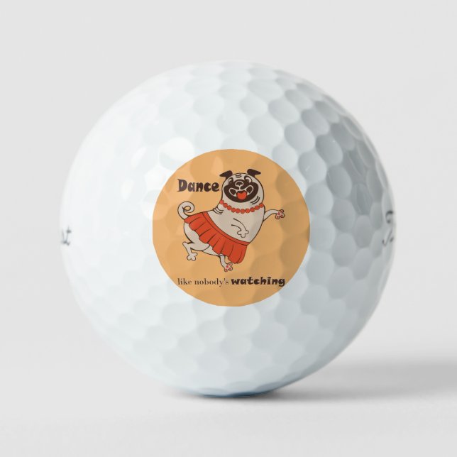 Balles De Golf Danse comme personne ne regarde Carlin Girl (Recto)