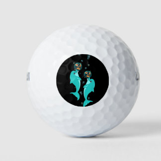 Balles De Golf dauphins jouant avec des ballons d'eau