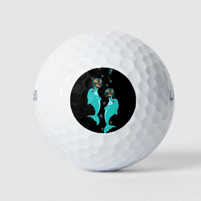Balles De Golf dauphins jouant avec des ballons d'eau (Devant)