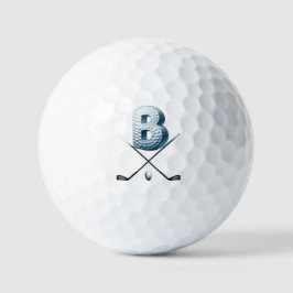 Balles de golf de vacances - Alpha-Number LETTRE B
