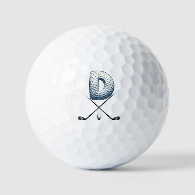 Balles de golf de vacances - Alpha-Number LETTRE D (Recto)