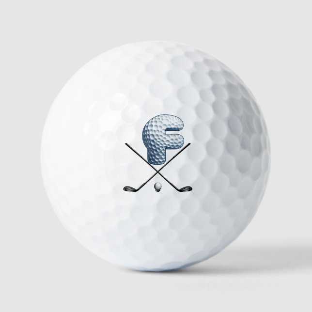 Balles de golf de vacances - Alpha-Number LETTRE F (Recto)