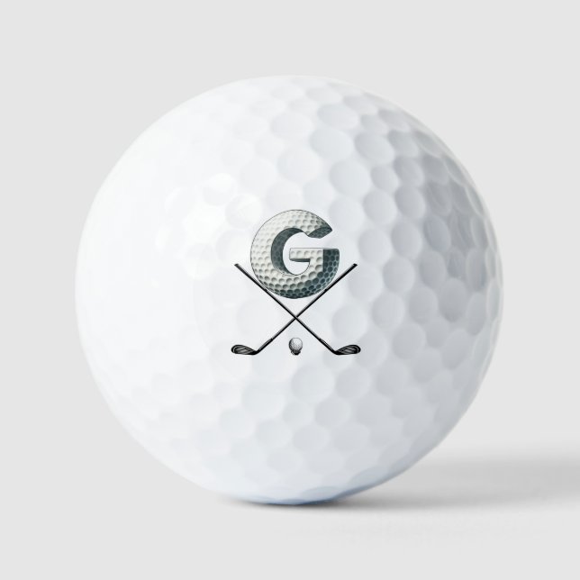 Balles de golf de vacances - Alpha-Number LETTRE G (Recto)