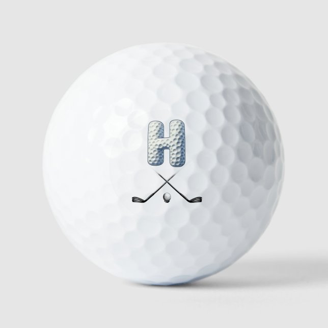 Balles de golf de vacances - Alpha-Number LETTRE H (Recto)