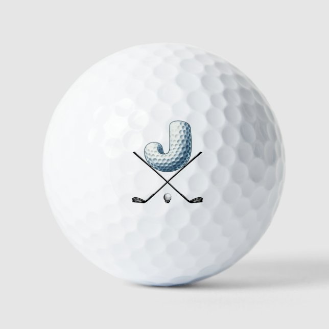 Balles de golf de vacances - Alpha-Number LETTRE J (Recto)