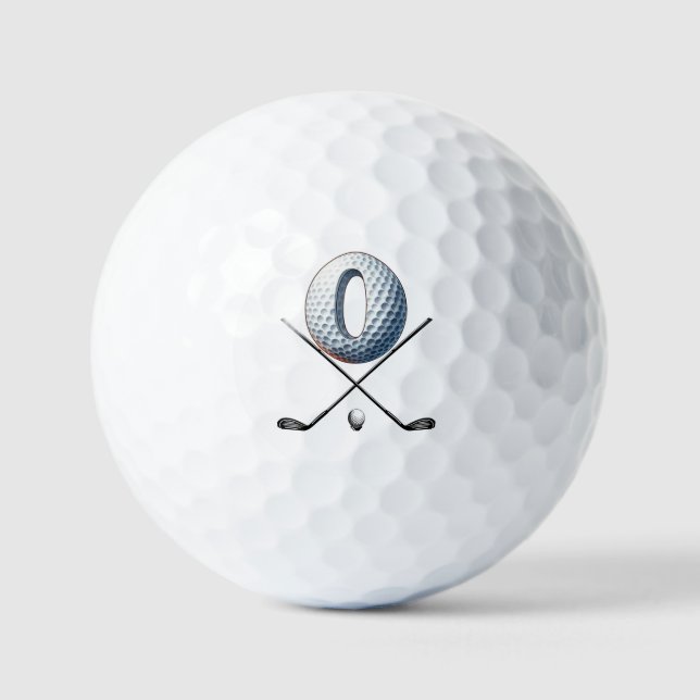 Balles de golf de vacances - Alpha-Number LETTRE O (Recto)