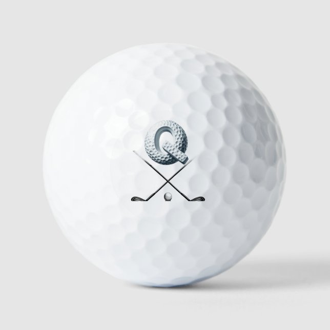 Balles de golf de vacances - Alpha-Number LETTRE Q (Recto)