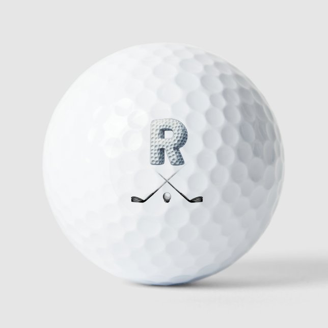 Balles de golf de vacances - Alpha-Number LETTRE R (Recto)