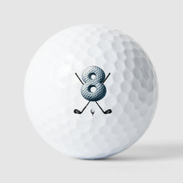 Balles de golf de vacances Alpha-Numéro 8