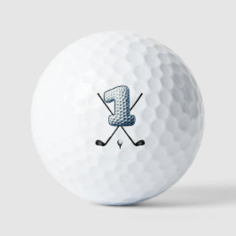 Balles de golf de vacances Alpha-Numéro Lettre 1